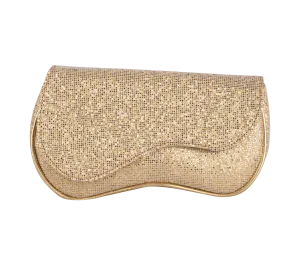 Wave Glitter Clutch Gold