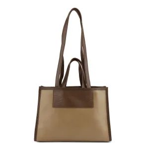 Wavy Patch Color Block Tote Bag
