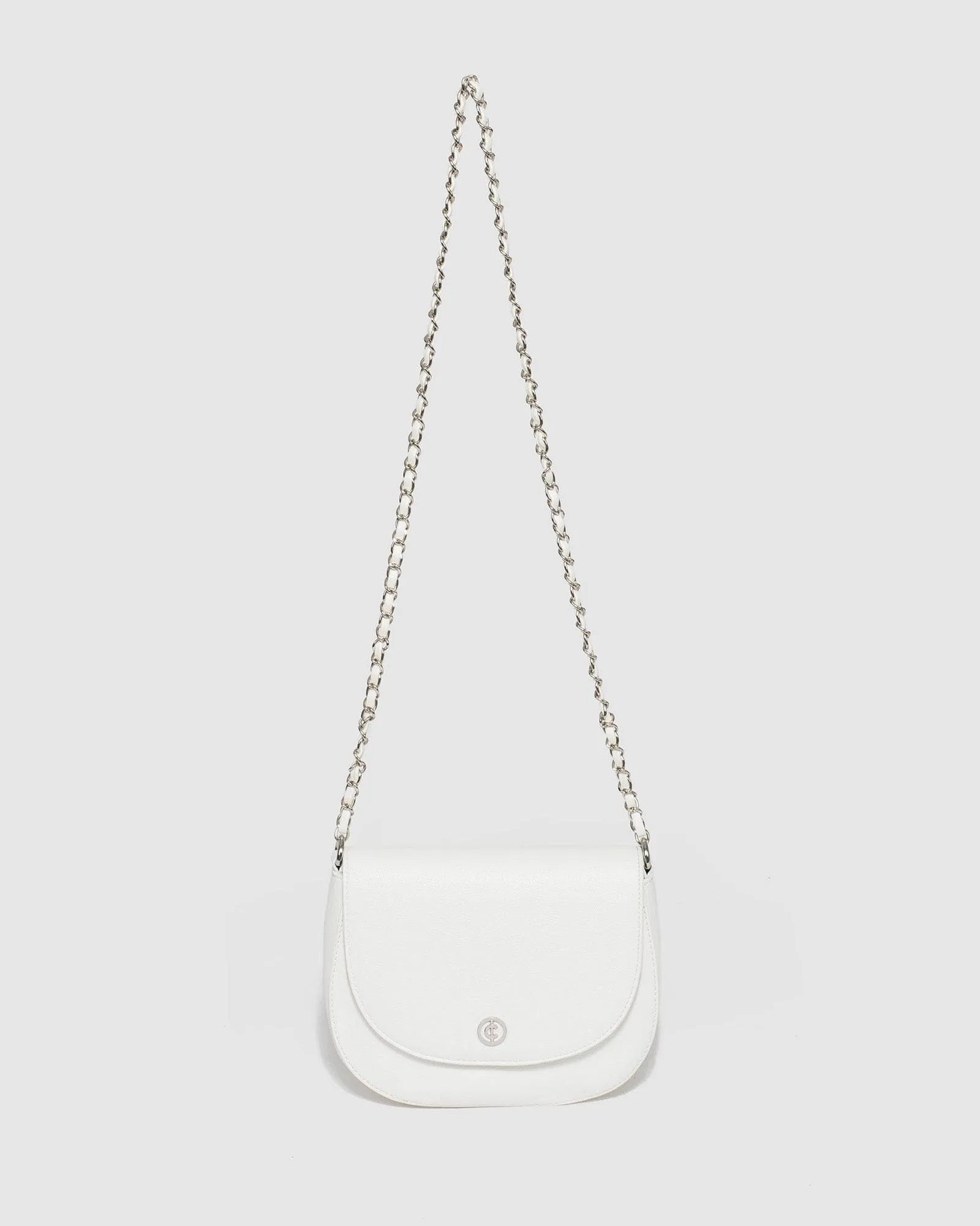 White Sadie Saddle Bag