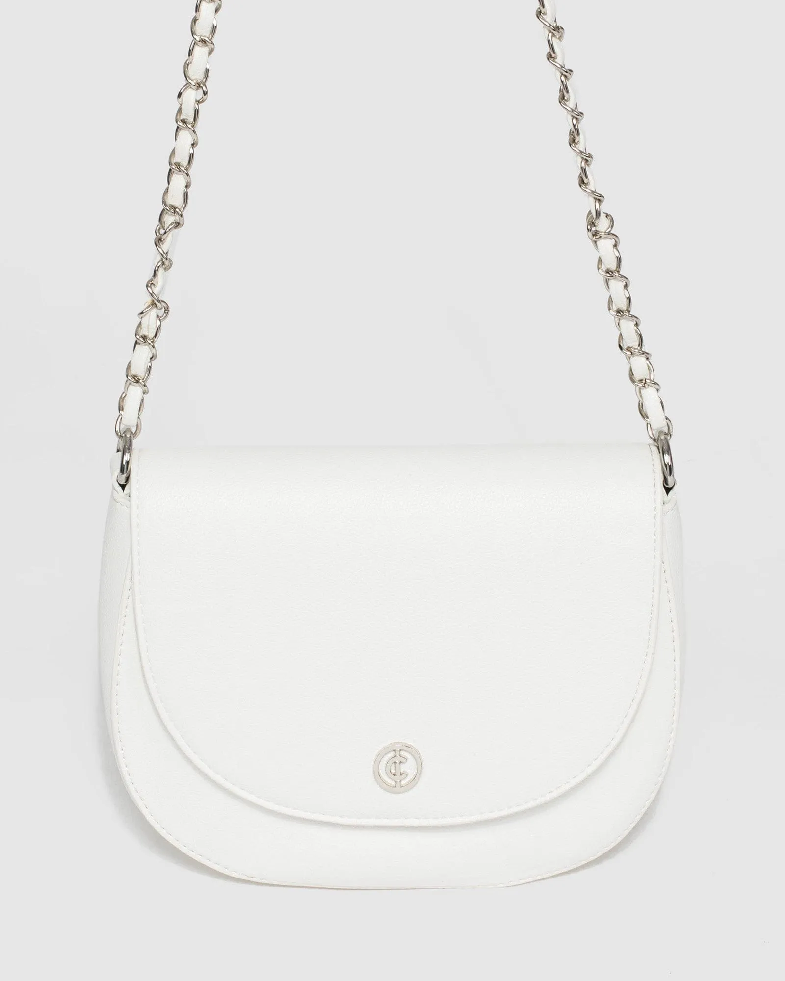 White Sadie Saddle Bag