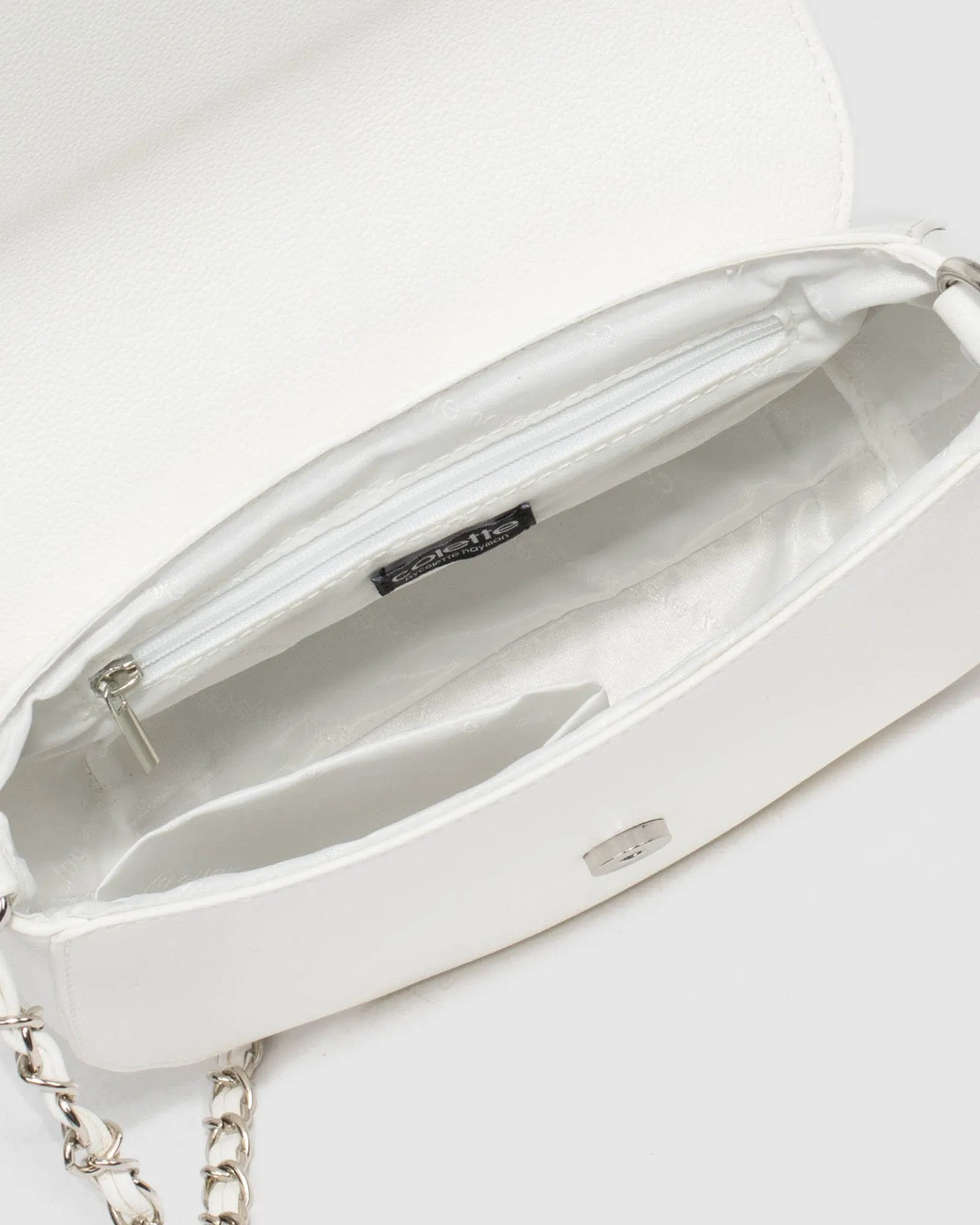 White Sadie Saddle Bag