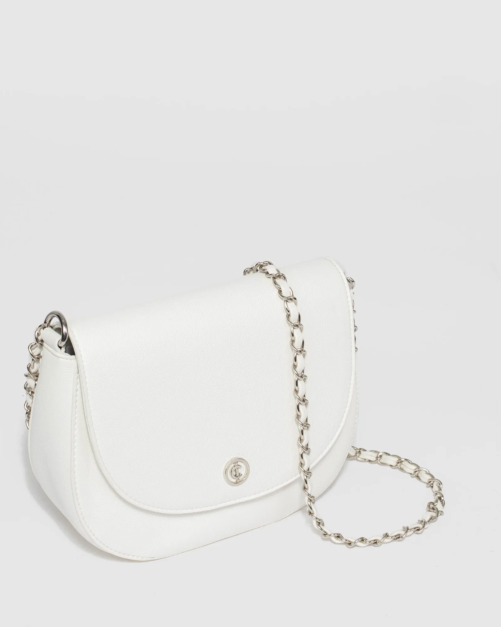 White Sadie Saddle Bag