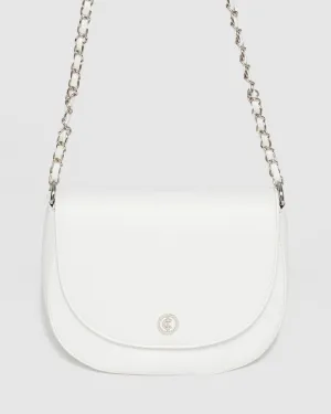 White Sadie Saddle Bag