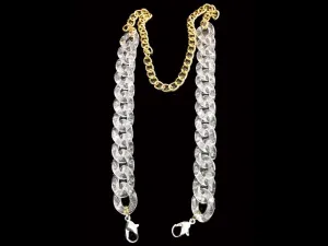 White Transparent Golden Mask Chains