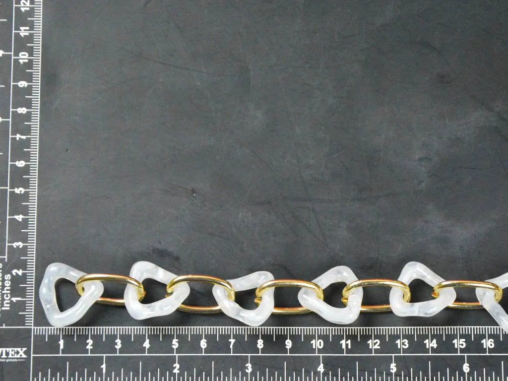 White Transparent Triangular Acrylic Chains