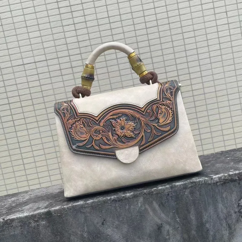 Women's Retro Embossed Handbag
