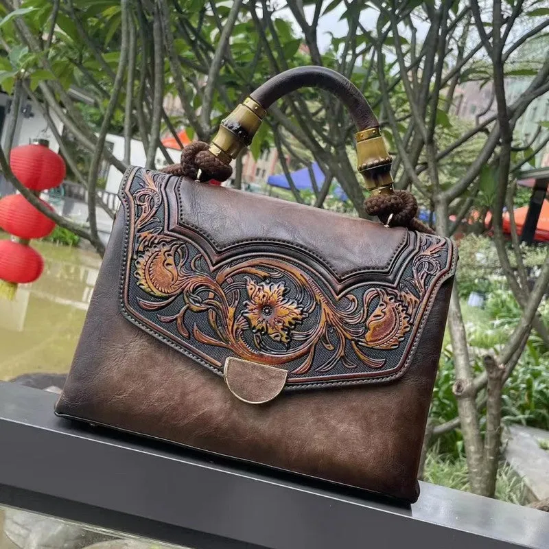Women's Retro Embossed Handbag