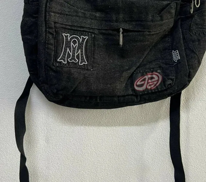Y2k Aesthetic | All Match Letter Embroidery Backpack Patchwork Vintage Gothic